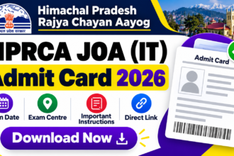 Hprca jao it admit card 2026